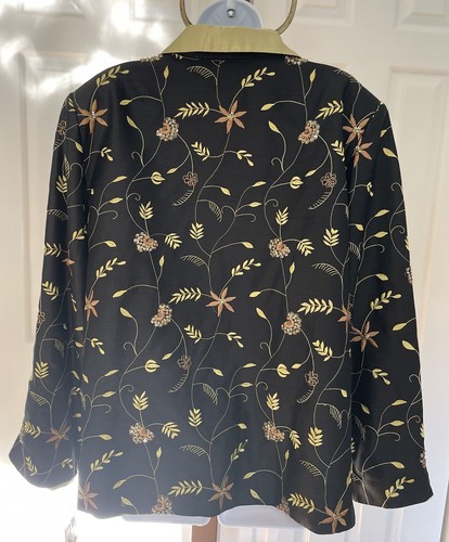 NEW- MSK Women- Size 2X - Evening Wear Jacket- Beaded Embroidered- Apple Green - Picture 8 of 16