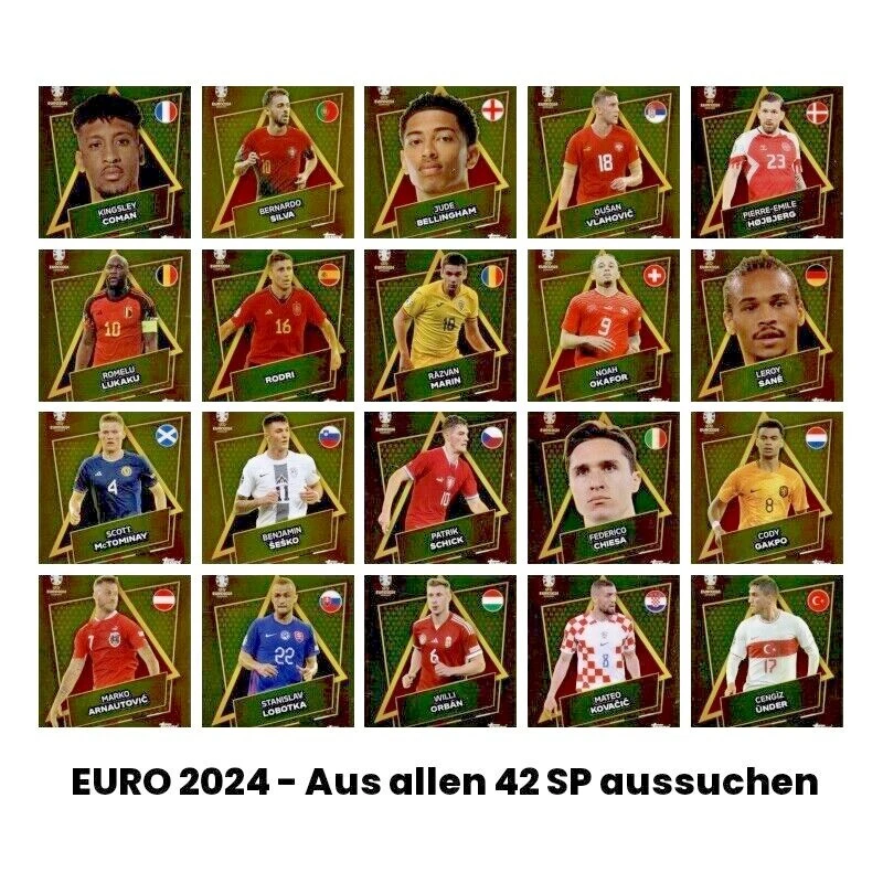 Topps UEFA EURO EM 2024 Sticker Star Player SP (mit & ohne Signature) aussuchen