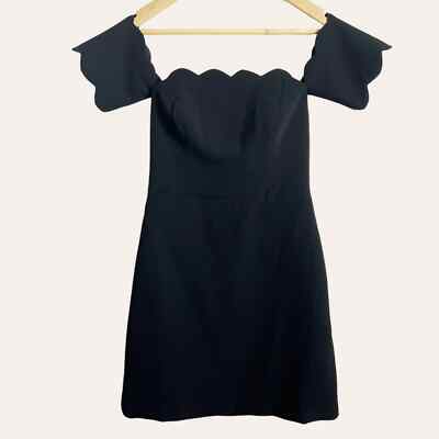 club monaco scalloped dress Club Monaco Milancey White Peekaboo Scallop Dress Size 00