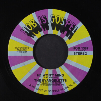 Evangeletts: He Won'T Mind / Whisper A Prayer Kochfeld 7 '' Einzel 45 RPM