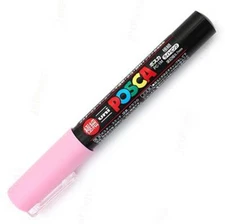Uni Posca PC1M.51 Water-Based Paint Marker, Extra Fine Point, Light Pink