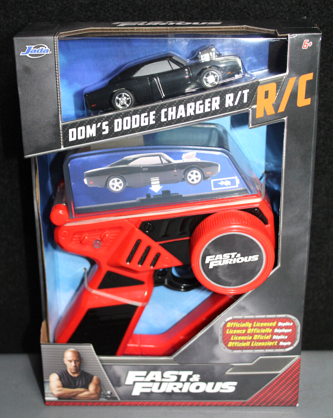 NEW Dom's Dodge Charger R/T Jada Fast & Furious R/C 1:64 Scale RC #33733