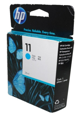 HP 11 Tintenpatrone Cyan DesignJet MHD abgelaufen 07/2012 #27