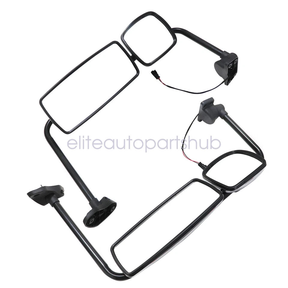 Conjunto de espejo retrovisor de puerta cromado con brazo para Freightliner M2 100 106 2003-2016 Foto 2 de 4