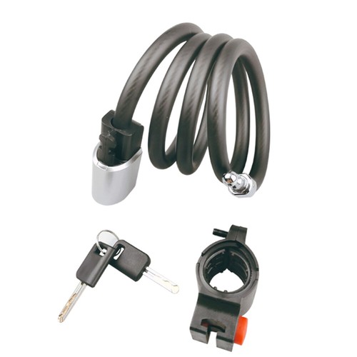 1.2m Bike Bicycle Scooter Cable Lock Heavy Duty Steel Security Anti Theft 2 keys - Picture 3 of 12