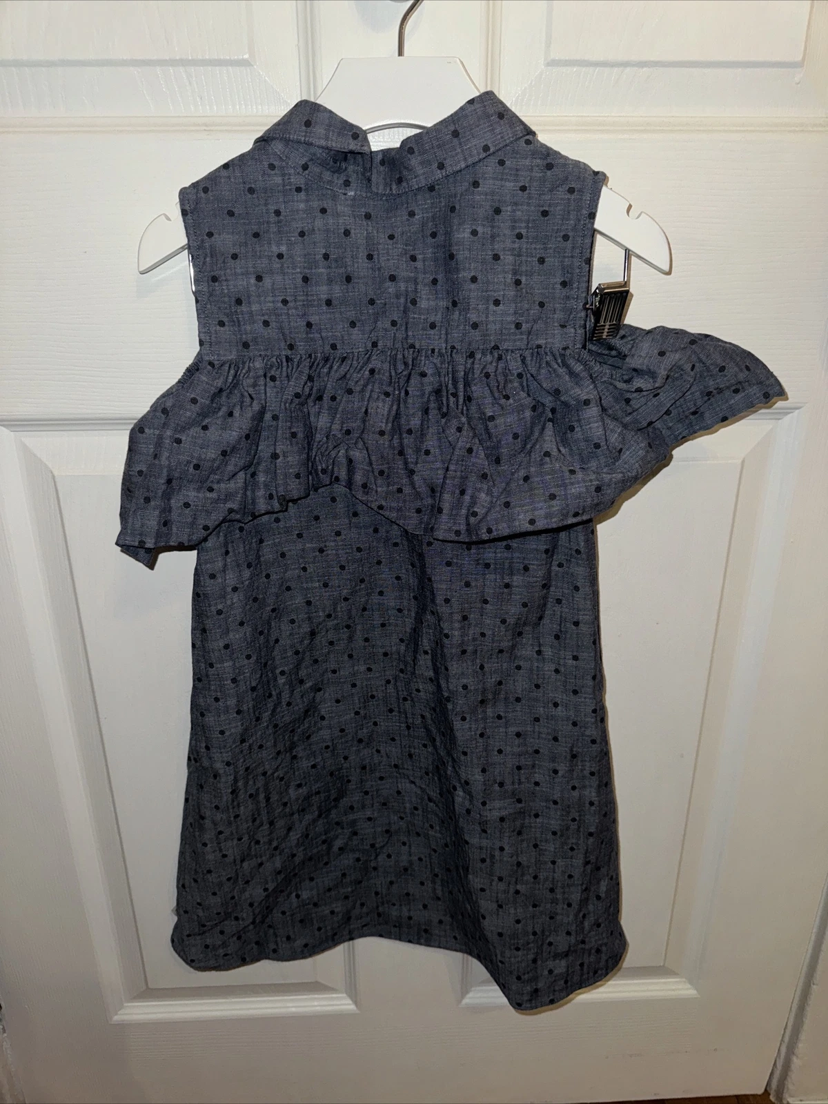 ABITO A POIS KATE SPADE NEW YORK A SPALLA FREDDA BLU CON VOLANT A POIS TAGLIA 8