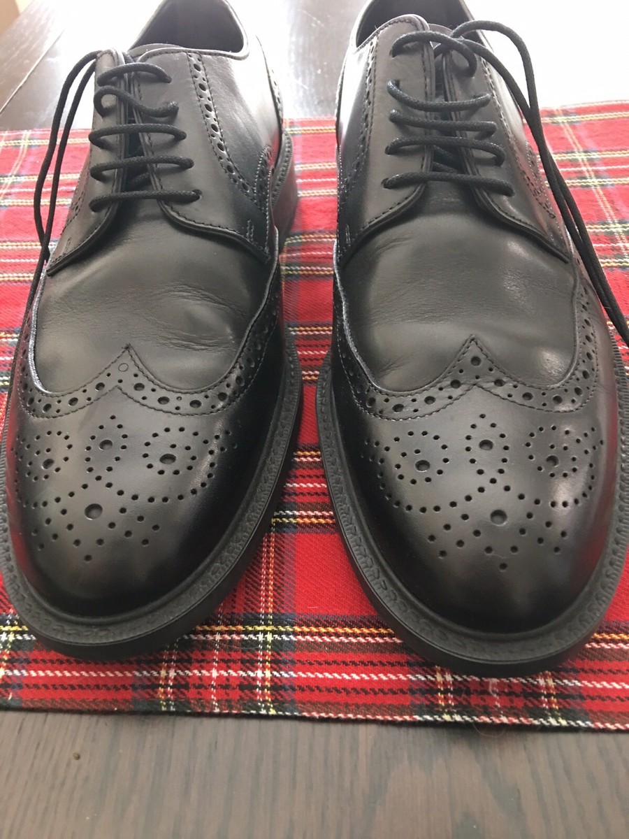 Wing tip shoes Tod’s 6 1/2 Tods Polished Leather Lace-Up Wingtip Derby Shoes Black  main image 4