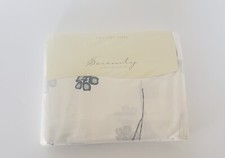 Vintage SERENITY HOME COLLECTION NEW FUll FLAT SHEET Blue Flowers USA MADE 1999
