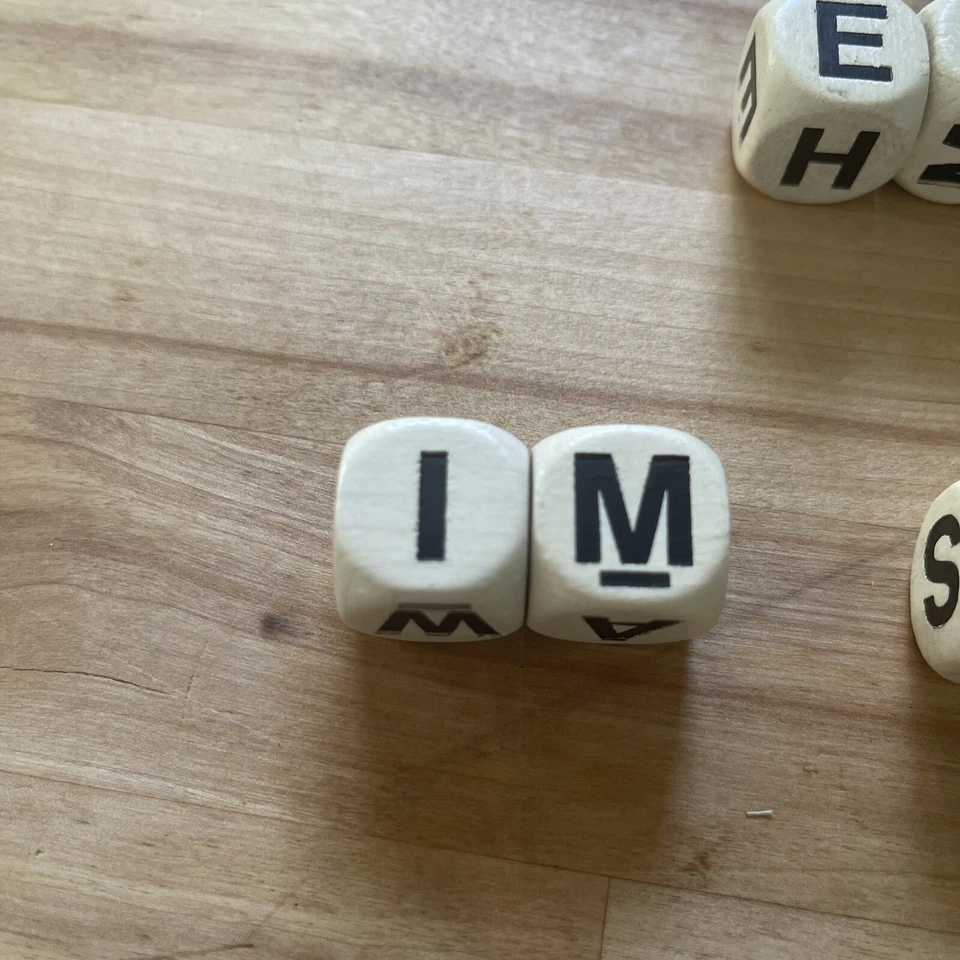 Boggle 1976 Parker Brothers Juego Reemplazo Dados Bloques Letra Die Antiguo Stock Foto 3 de 4