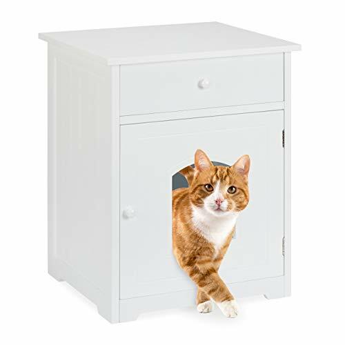 Relaxdays Mobiletto Lettiera per Gatti, con Cassetto, Modkat Litter Box, (c3x)