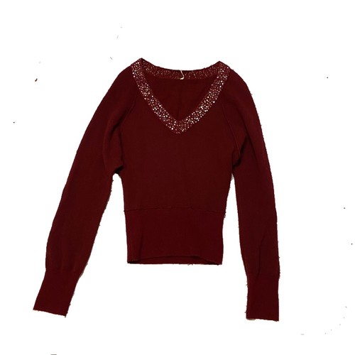 Free People Maroon Wool Vintage Y2K 