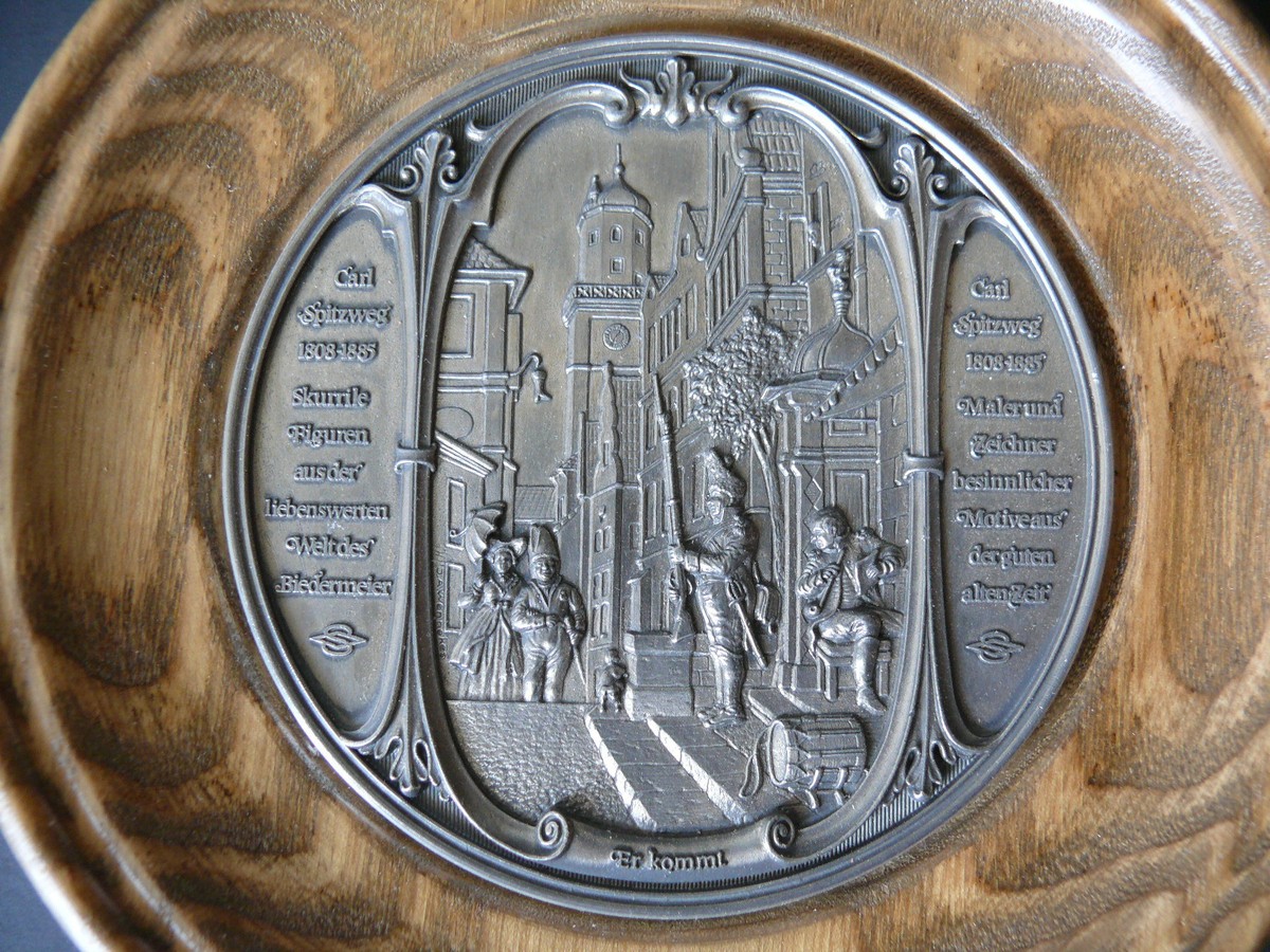 WMF Zinn Pewter Small Medallion Carl Spitzweg 