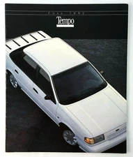 1992 Ford Tempo Showroom Sales Booklet Dealership Catalog Auto Car Brochure