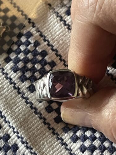 Scott Kay Sterling Silver Amethyst Ring. Sz. 6.75.