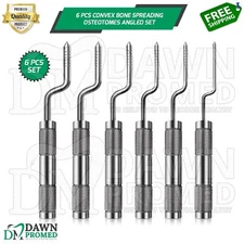 6 Pcs Convex Bone Spreading Osteotomes Angled Dental Implant Set German Grade