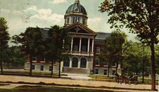 Court House Exterior View Flint Michigan MI Posted Vintage Postcard