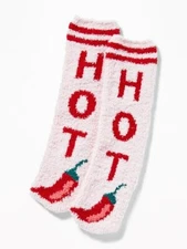 Hot Chili Pepper Fuzzy Cozy Socks - Women's - Valentine's Day - old navy  - New 