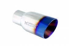 Megan Exhaust Muffler Universal Burnt Roll 3.5 Inch Tip 2.5 Inch Piping Megan Exhaust Muffler Universal Burnt Roll 3.5 Inch Tip 2.5 Inch Piping