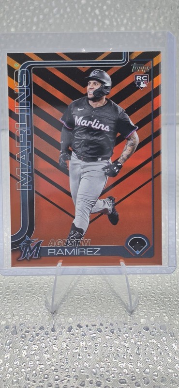 Agustin Ramirez 2025 Topps Update orange & black Parallel #US11 Miami Marlins RC