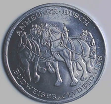 1969 Anheuser-Busch Clydesdales token