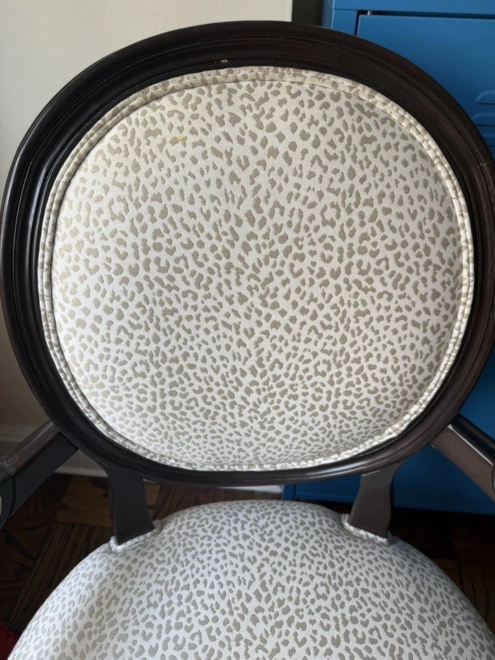 Ethan Allen Armchair Leopard Upholstered - Image 2 of 4