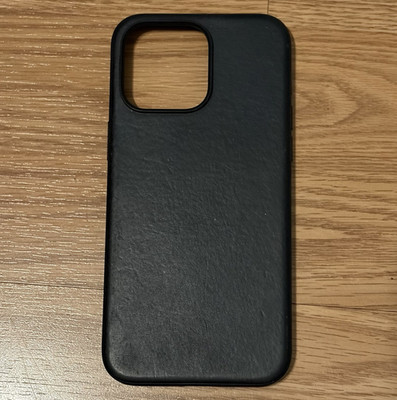 NOMAD Black Leather Phone Case for Apple iPhone 15 Pro Max