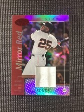2002 Leaf Certified Baseball Barry Bonds Mirror Red Game Used Base 88/150