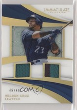 2018 Panini Immaculate Shadowbox Materials 49/49 Nelson Cruz #SBM-NC 6fs