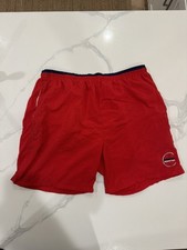 Vtg Nautica Swim Trucks Men M Patriotic Red Board Shorts 90s Y2K