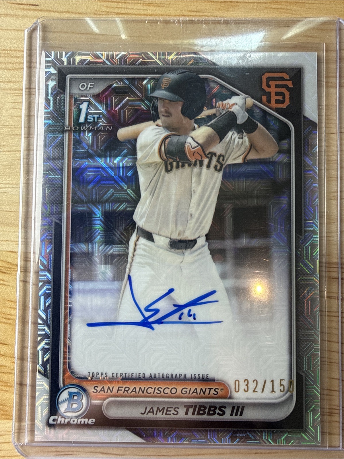 2024 Bowman James Tibbs III Chrome 1st Auto HTA Refractor/150