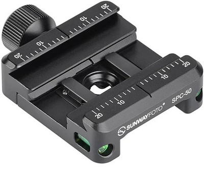 Sunwayfoto SPC-50 50mm Clamp Arca /RRS Dovetail to Picatinny Adapter