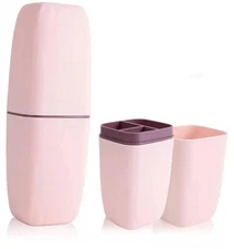 Travel Toothbrush Container Case, Portable Toothbrush Holder, High-Capacity 
