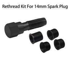14mm Spark Plug Thread Repair Kit Carbon Steel Re-Thread Tool Tap Reamer Inserts