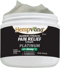 Hempvana Platinum Maximum Strength Relief Cream 4X Hemp for Muscles, Joints, Bac