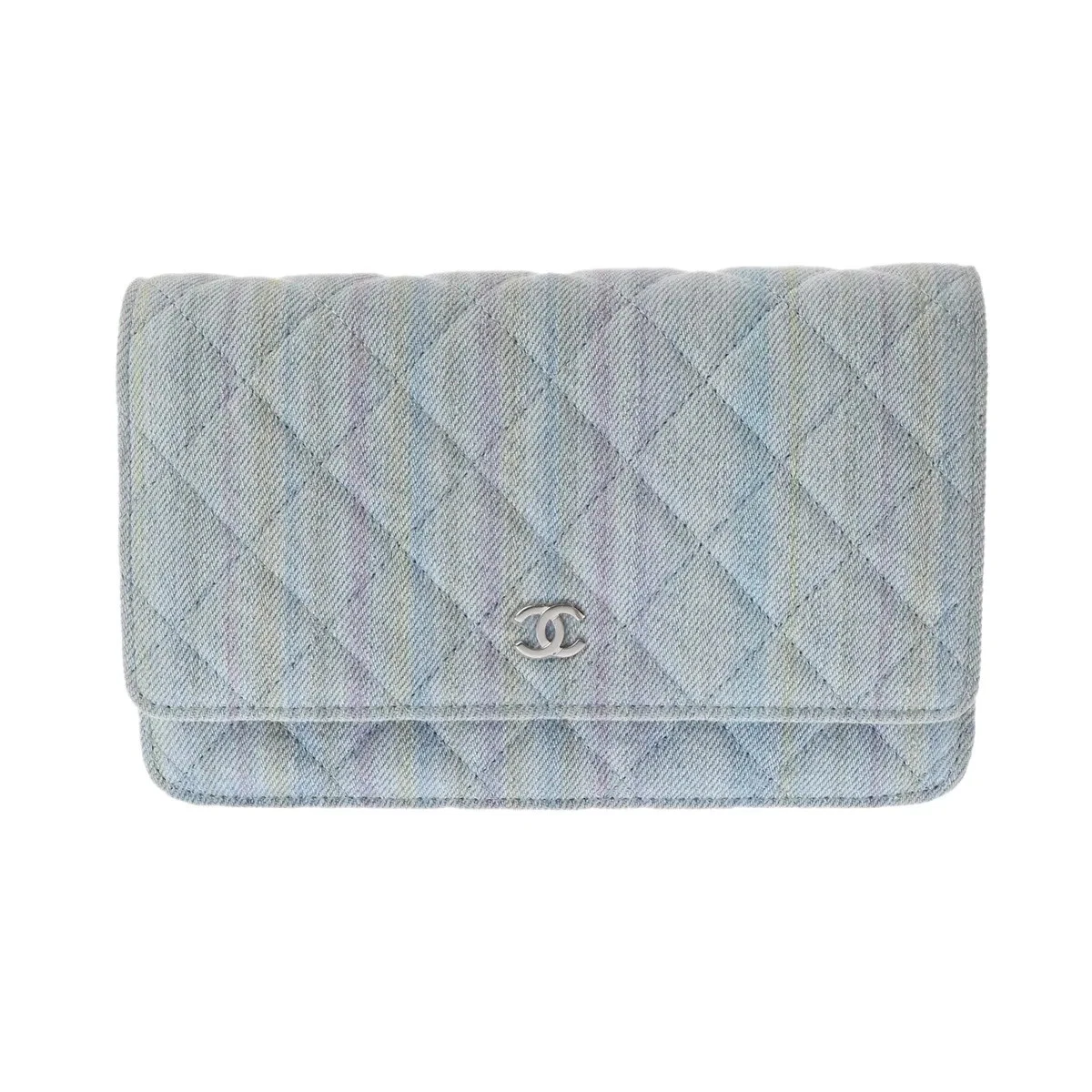 Chanel — Chanel Chain Wallet A33814 Shoulder Bag Denim Blue #WB1174