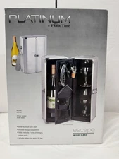 Platinum Picnic Time Wine Case With Accessories 2 Glasses Opener Napkins & Cork