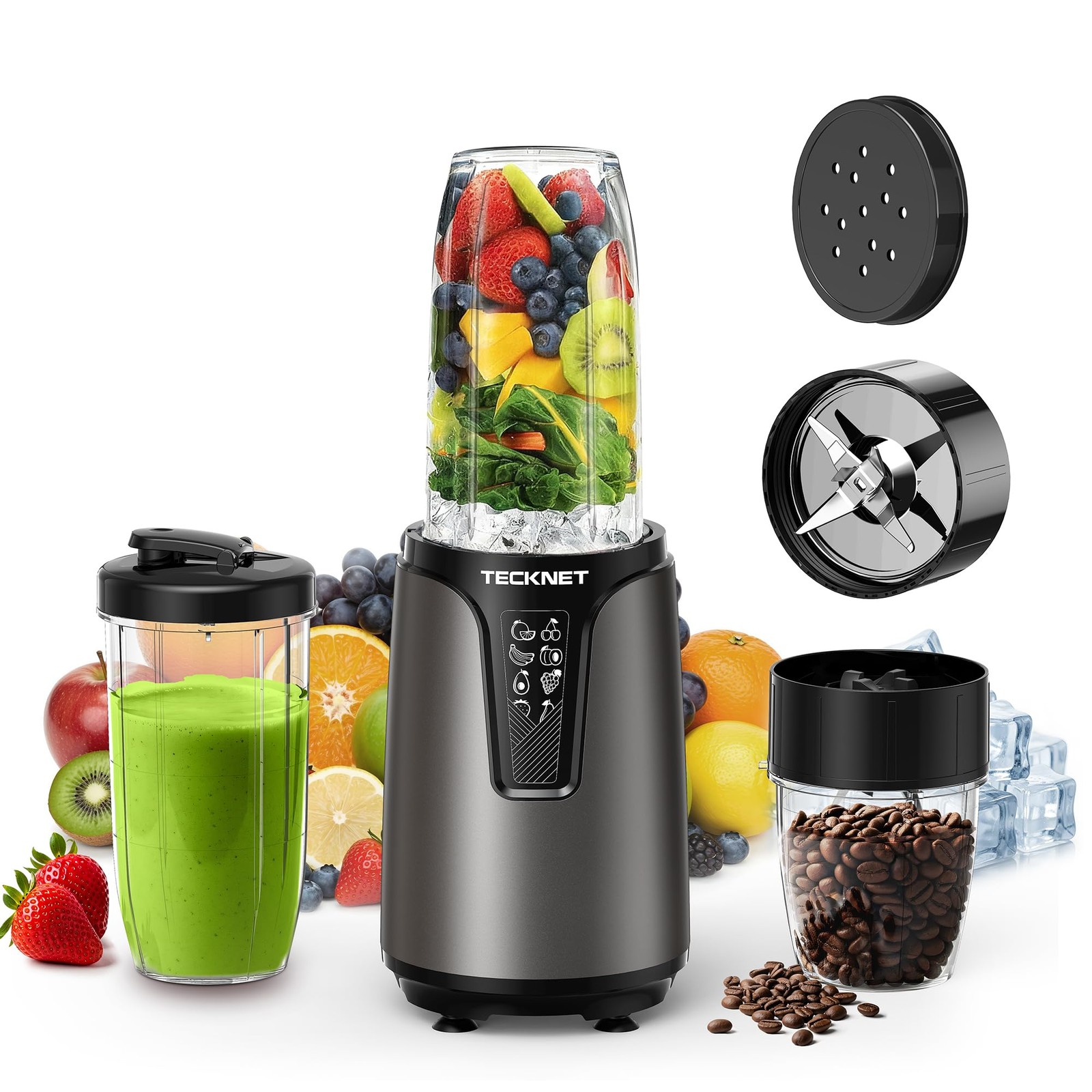 25000RPM Bullet Blender for Smoothies, 1000W Small Personal Nutri Blender for...
