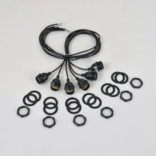 Light Socket with Cord Outdoor Wire E26/E27 Black 