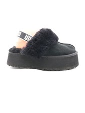 UGG Black Funkette Suede Women's Size 10 Round Toe Slip on Platform Slippers