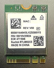 Genuine Realtek RTL8852CE M.2 2230 WiFi 6E 802.11AX Bluetooth 5.3 Wireless Card