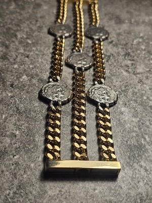 Tat 2 Designs Gold Fira 3 Row Bracelet 24k Gold & Sterling Silver Plate