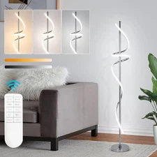 Modern Floor Lamp with Remote Control, Dimmable LED Floor Lamp for Living Roo...