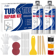 Bathtub Tile Repair Kit Porcelain Ceramic Fiberglass Marble Crack Chip Epoxy