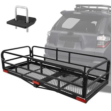 Trailer Hitch Cargo Rack 60 x 24 x 14 Inch Folding Hitch Mount Cargo Carrier