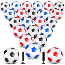 Jenaai 24 Pcs Soccer Balls with Pumps Bulk Youth Deflated Official Size Socce...