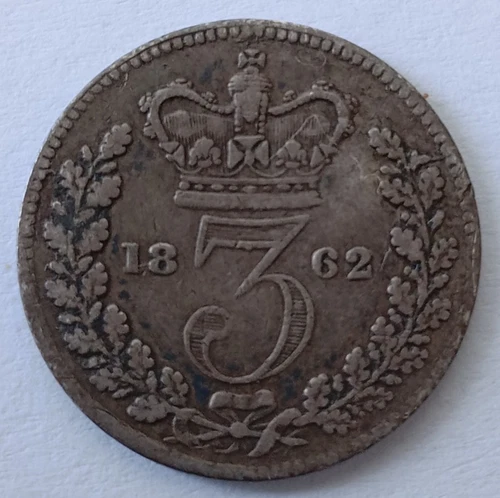 1862 Victoria Threepence — photo from another recent sale
