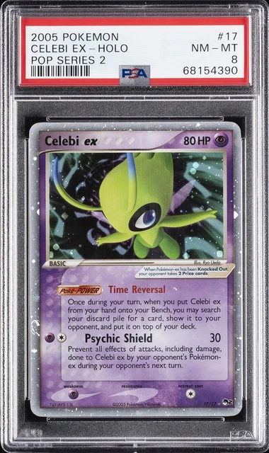 2005 POKEMON POP SERIES 2 #17 CELEBI EX-HOLO PSA 8