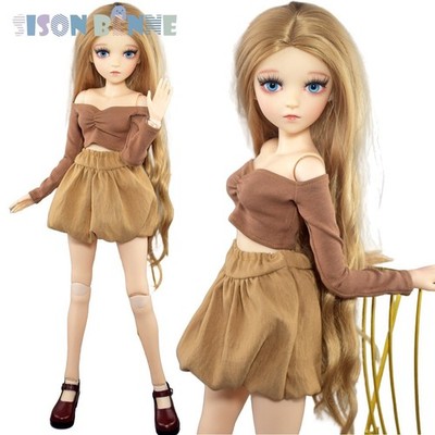 SISON DUMP Doll BJD 1/3 Handmade + Face Makeup + Blue Eyes + Dress