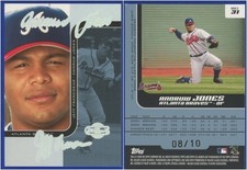 Andruw Jones & Francoeur 2006 Co-Signers #31 Changing Faces HyperSilver Blue /10