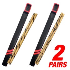 Set of 2 pairs Escrima Sticks Kali Arnis Multi Node Rattan Burnt with Skin